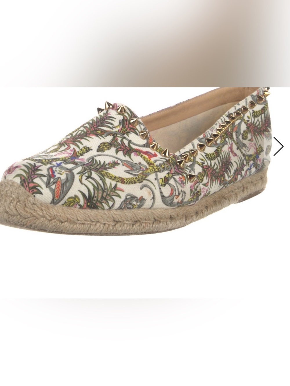 Christian Louboutin jungle Ares spiked Espadrilles